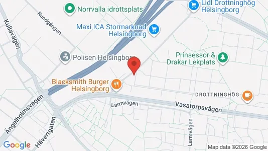 Apartments for rent i Helsingborg - kort over placeringen