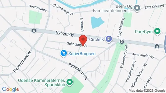 Apartments for rent i Odense C - kort over placeringen