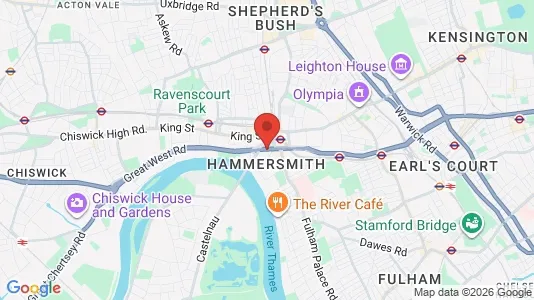 Apartments for rent i London W6 - kort over placeringen