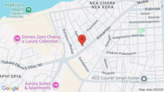 Apartments for rent i Chania - kort over placeringen
