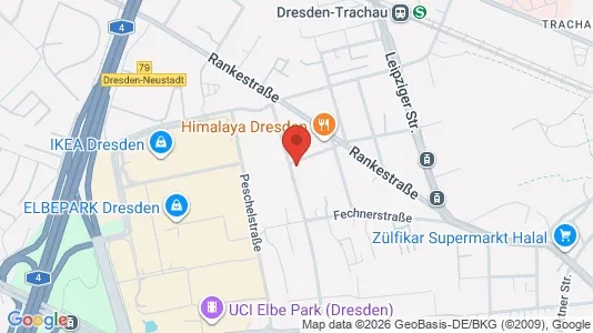 Apartments for rent i Dresden - kort over placeringen