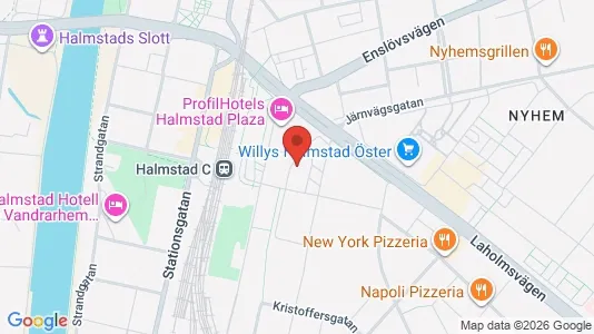 Apartments for rent i Halmstad - kort over placeringen