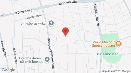 Apartments for rent i Växjö - kort over placeringen