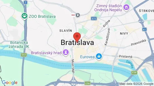 Apartments for rent i Bratislava Staré Mesto - kort over placeringen