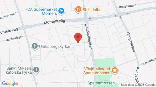 Apartments for rent i Växjö - kort over placeringen