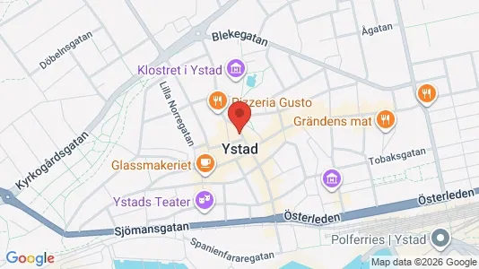 Apartments for rent i Ystad - kort over placeringen
