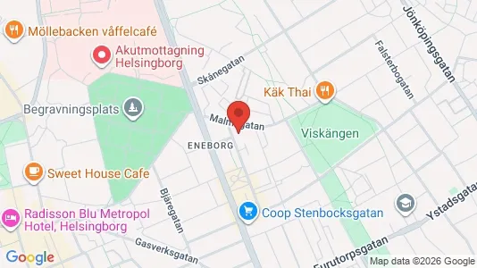 Apartments for rent i Helsingborg - kort over placeringen