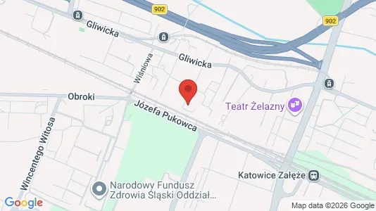 Apartments for rent i Katowice - kort over placeringen