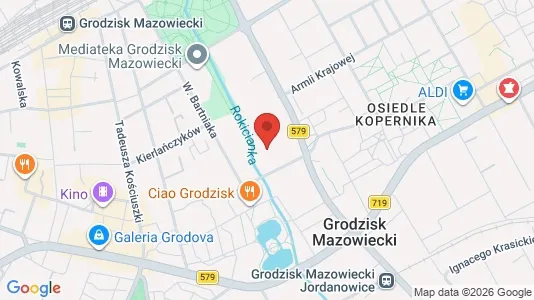 Apartments for rent i Grodziski Mazowieckie - kort over placeringen