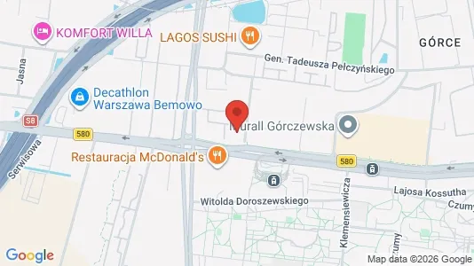 Apartments for rent i Warszawa Bemowo - kort over placeringen