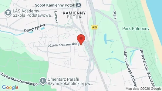Apartments for rent i Sopot - kort over placeringen