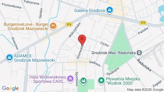 Apartments for rent i Grodziski Mazowieckie - kort over placeringen