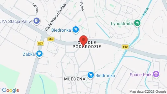 Apartments for rent i Olsztyn - kort over placeringen