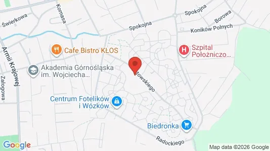 Apartments for rent i Katowice - kort over placeringen