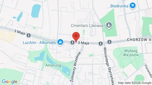 Apartments for rent i Chorzów - kort over placeringen