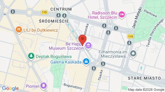 Apartments for rent i Szczecin - kort over placeringen