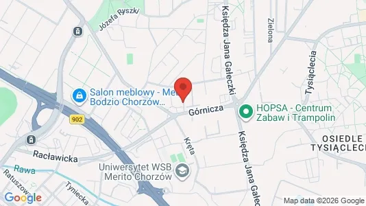 Apartments for rent i Chorzów - kort over placeringen