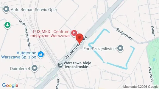 Apartments for rent i Warszawa Ochota - kort over placeringen