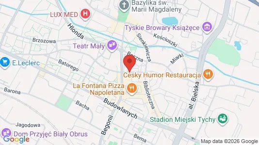 Rooms for rent i Tychy - kort over placeringen