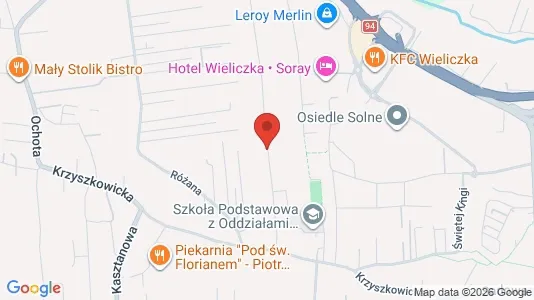 Apartments for rent i Wielicki - kort over placeringen