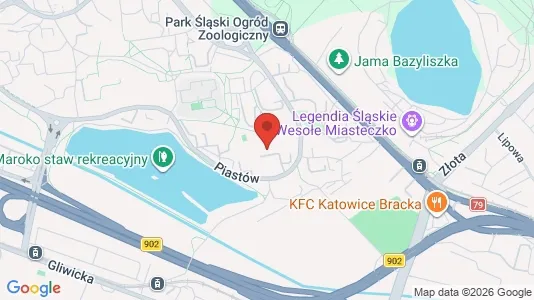 Apartments for rent i Katowice - kort over placeringen