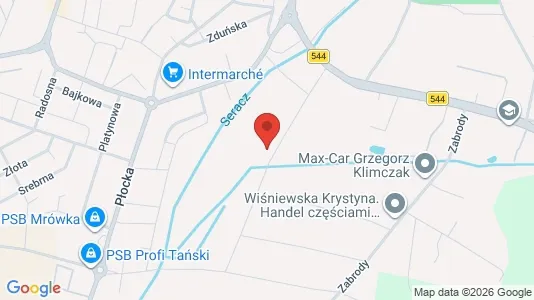 Apartments for rent i Mławski - kort over placeringen