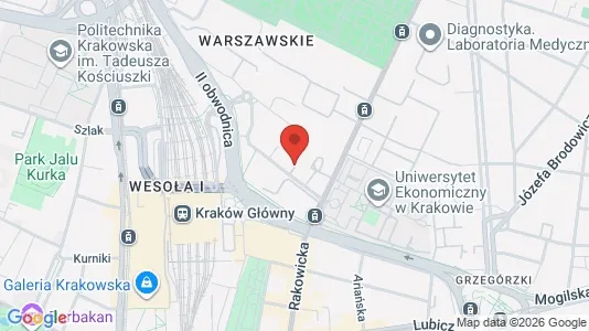 Apartments for rent i Kraków Śródmieście - kort over placeringen