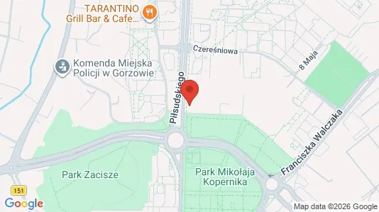 Apartments for rent i Gorzów wielkopolski - kort over placeringen