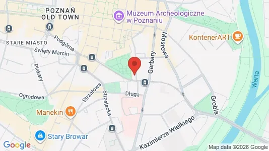 Rooms for rent i Poznań - kort over placeringen