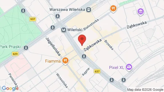 Apartments for rent i Warszawa Praga-Północ - kort over placeringen