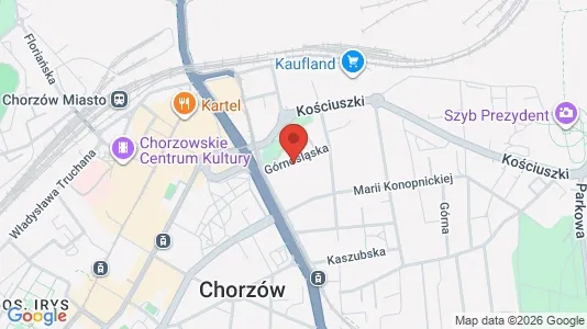 Apartments for rent i Chorzów - kort over placeringen