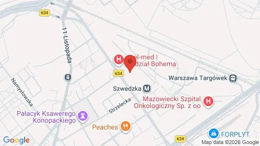 Apartments for rent i Warszawa Praga-Północ - kort over placeringen