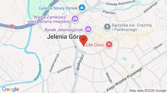 Apartments for rent i Jelenia góra - kort over placeringen