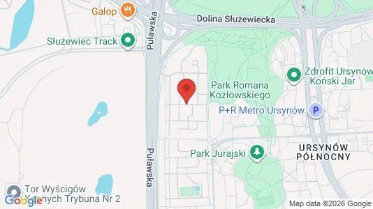 Apartments for rent i Warszawa Ursynów - kort over placeringen