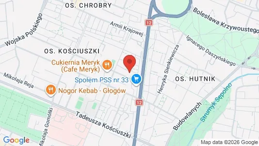 Apartments for rent i Głogowski - kort over placeringen