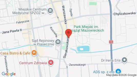Apartments for rent i Piaseczyński - kort over placeringen