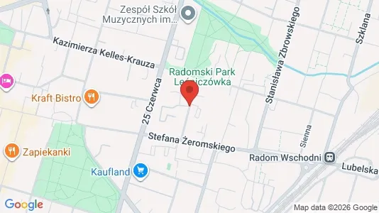 Apartments for rent i Radom - kort over placeringen