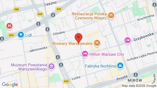 Apartments for rent i Warszawa Wola - kort over placeringen