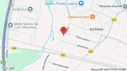 Apartments for rent i Wrocław - kort over placeringen