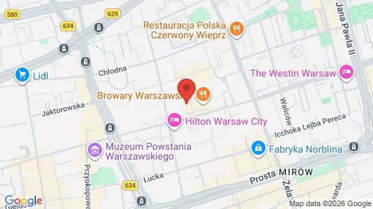 Apartments for rent i Warszawa Wola - kort over placeringen