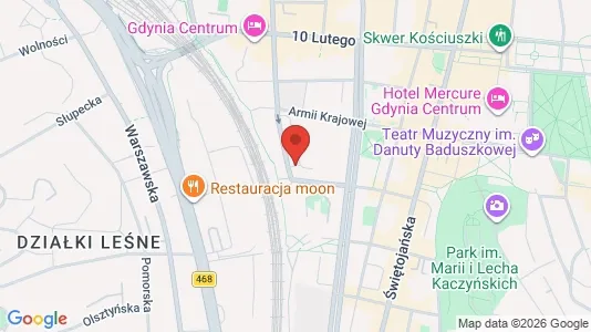 Rooms for rent i Gdynia - kort over placeringen