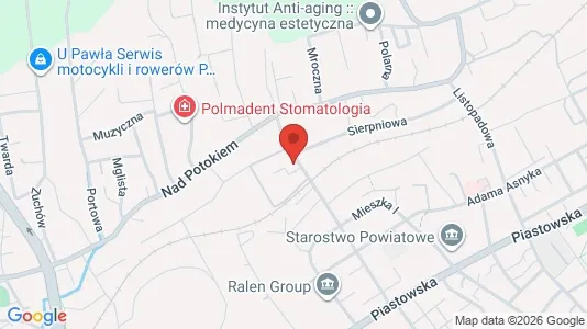 Apartments for rent i Katowice - kort over placeringen