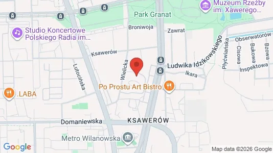Rooms for rent i Warszawa Mokotów - kort over placeringen