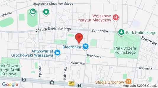 Rooms for rent i Warszawa Praga-Południe - kort over placeringen