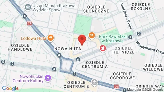 Rooms for rent i Kraków Nowa Huta - kort over placeringen