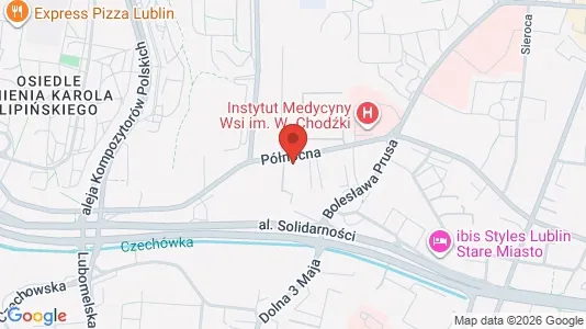 Apartments for rent i Lublin - kort over placeringen