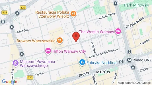 Rooms for rent i Warszawa Wola - kort over placeringen