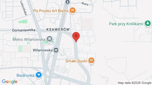 Rooms for rent i Warszawa Mokotów - kort over placeringen
