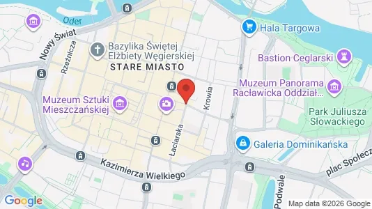 Rooms for rent i Wrocław - kort over placeringen