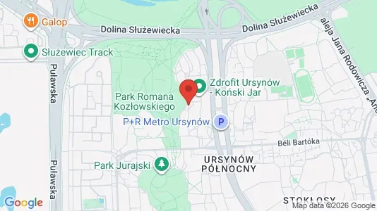 Rooms for rent i Warszawa Ursynów - kort over placeringen